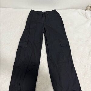 Princess Polly Black Wide Leg cargo Pants